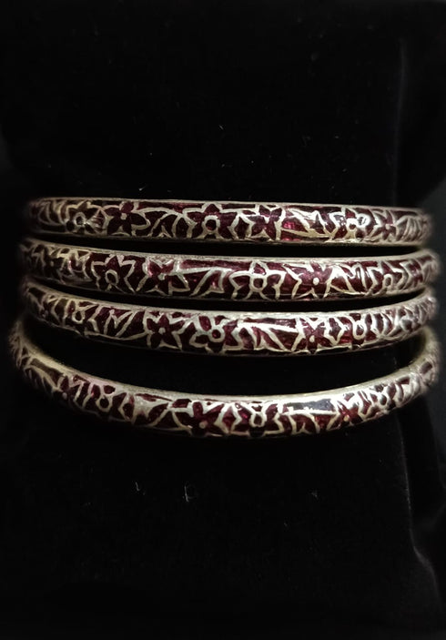 925 Silver Meenakari Bangles (2.4)